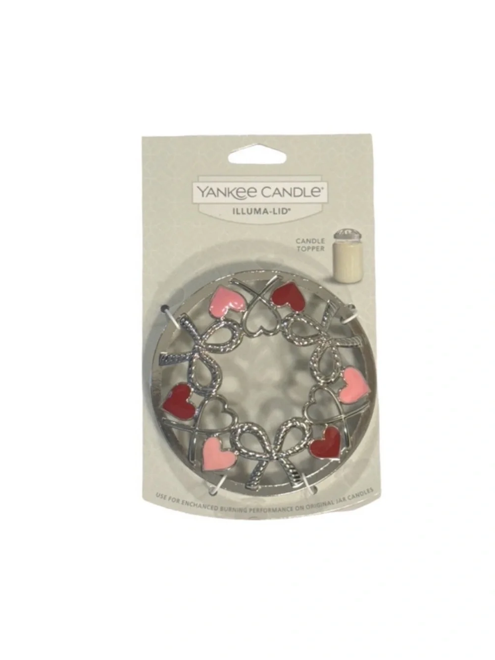 New Yankee Candle Hearts Illuma Lid Candle Topper